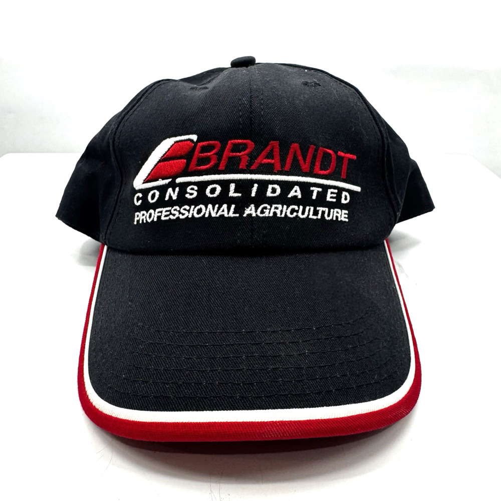Brandt Consolidated Professional Agriculture Black Red White Snapback Ball Cap